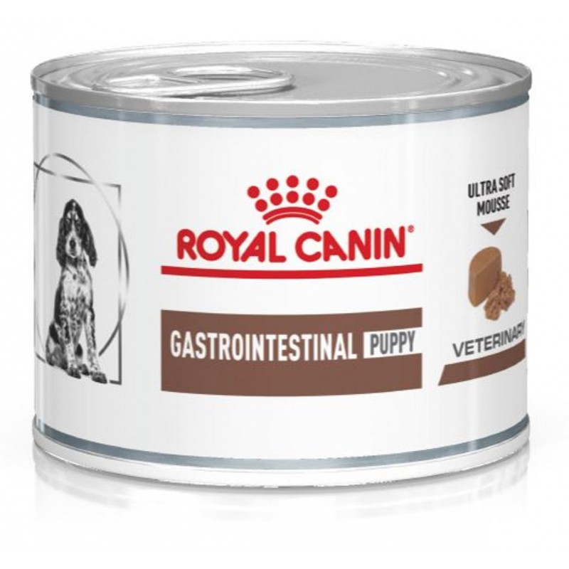 Влажный диетический корм Royal Canin Gastrointestinal Puppy Canine для щенков до 1 года, щенных и лактирующих сук весом до 25 кг при нарушениях пищеварения (мусс) 200 гр