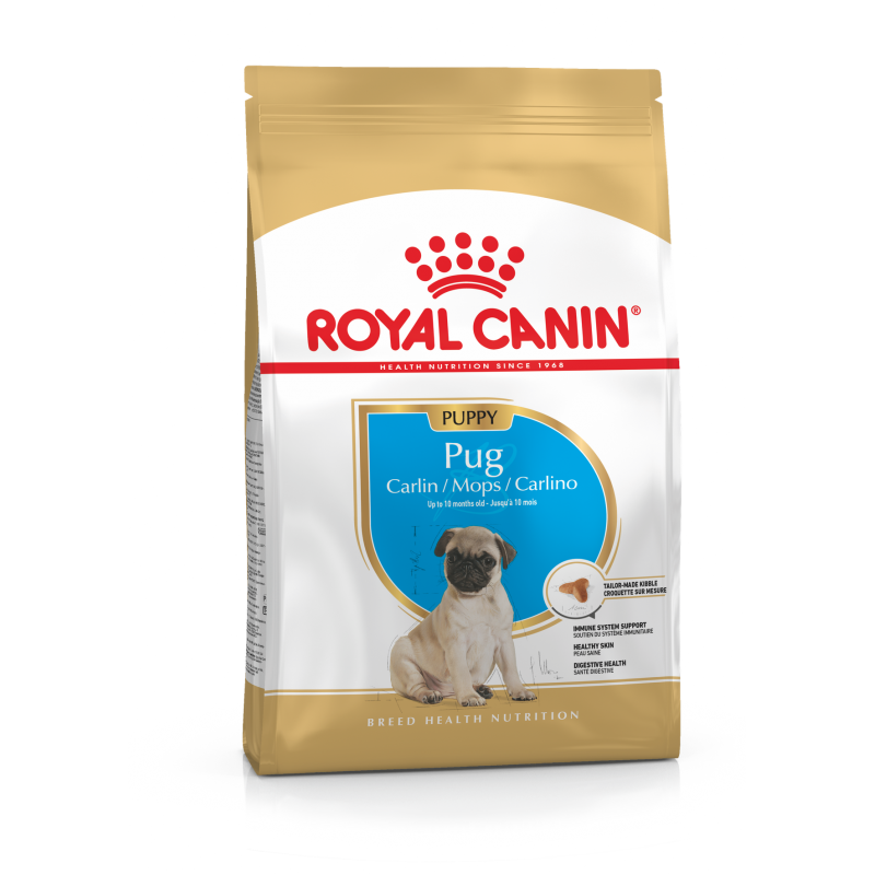 Сухой корм Royal Canin Pug Puppy для щенков породы мопс с 2 до 10 месяцев 1,5 кг