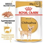 Влажный корм (консервы) Royal Canin Chihuahua Adult паштет для взрослых и стареющих собак породы чихуахуа старше 8 месяцев 85 гр