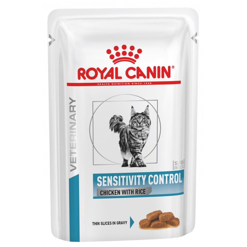 Купить Royal Canin Sensitivity Control консервы для взрослых кошек при пищевой аллергии или пищевой непереносимости, курица и рис в соусе 85 гр Royal Canin в Калиниграде с доставкой (фото)