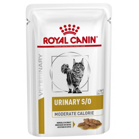 Royal Canin Urinary S/O Moderate Calorie Feline консервы для кошек в соусе при МКБ 85 гр