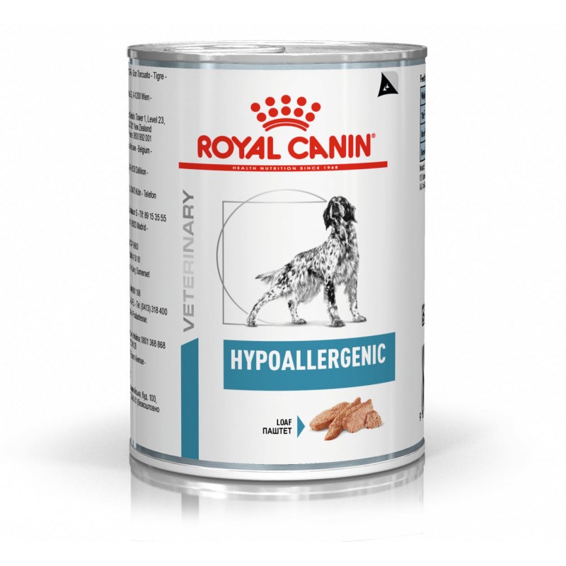 Влажный диетический корм Royal Canin Hypoallergenic Сanine для взрослых собак при пищевой аллергии/непереносимости, 400 гр