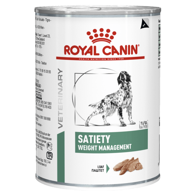 Влажный диетический корм Royal Canin Satiety Weight Management для взрослых и пожилых собак всех пород, контроль веса 400 гр