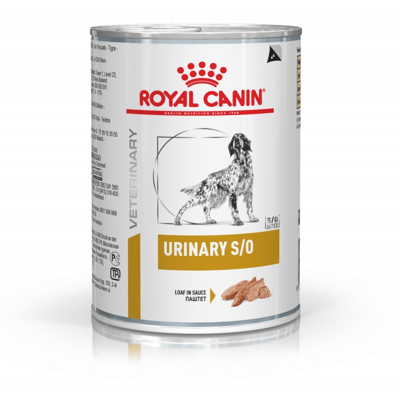 Влажный диетический корм Royal Canin Urinary S/O Canine для взрослых собак при мочекаменной болезни (в паштете) 400 гр