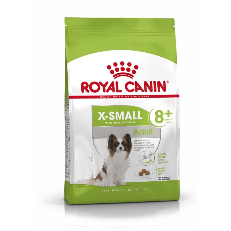 ROYAL CANIN X-Small Adult 8 + для стареющих собак миниатюрных пород (весом до 4 кг) старше 8 лет, 500 гр