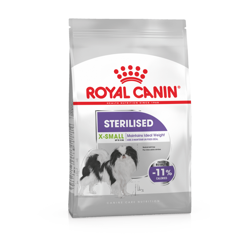 Royal Canin X-Small Sterilised корм для взрослых стерилизованных собак миниатюрных размеров (весом до 4 кг) в возрасте 10 месяцев и старше, склонных к набору веса 500 гр