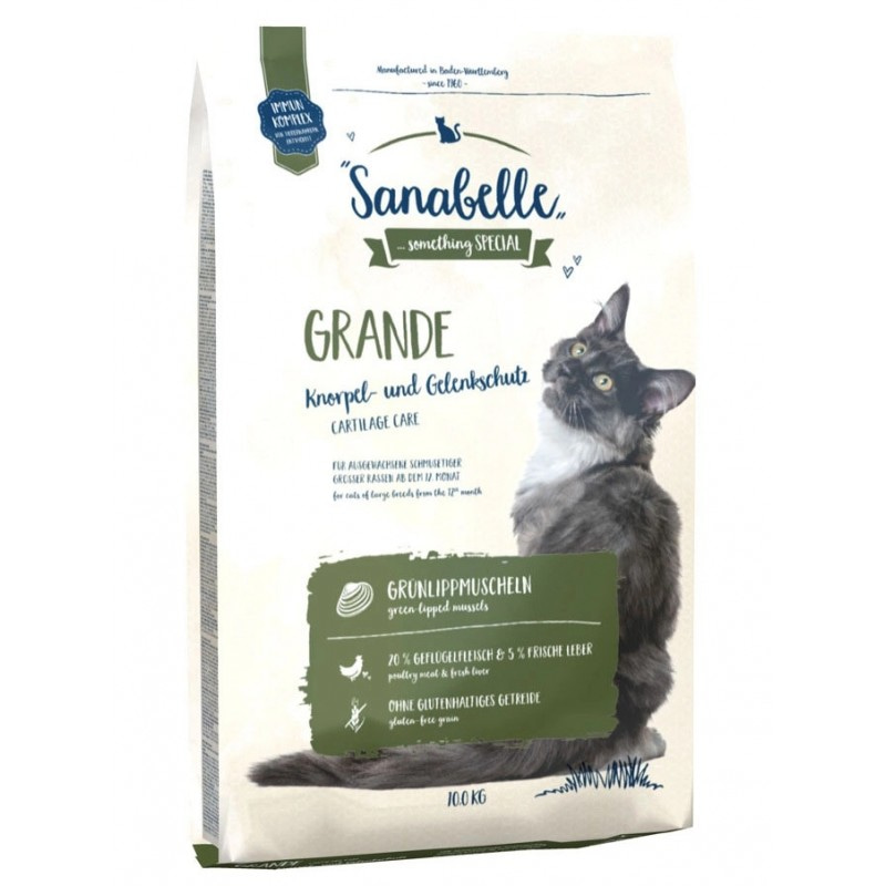 Сухой корм для крупных кошек старше года и кошек гигантских пород Бош Санабелль Гранде Bosch Sanabelle Grande 10 кг