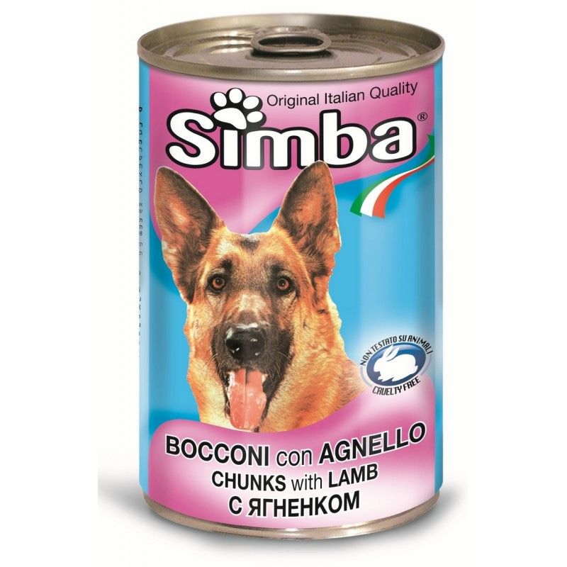 Влажный корм (консервы) Monge Simba Dog для собак кусочки ягненка 1,2 кг