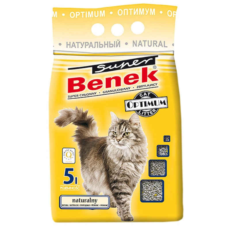 Наполнитель для кошачьих туалетов Super Benek Оптимум Натуральный бентонитовый 5 л