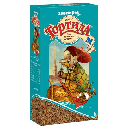 Корм универсальный для водяных черепах Тортила М, 50 г
