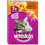  Сухой корм WHISKAS® для кошек 7+ «Подушечки с паштетом. Ассорти с курицей и индейкой» 350г