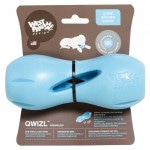 West Paw Zogoflex игрушка для собак гантеля под лакомства Qwizl S 14x6 см оранжевая