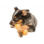 West Paw Zogoflex игрушка для собак гантеля под лакомства Qwizl L 17x7 см оранжевая