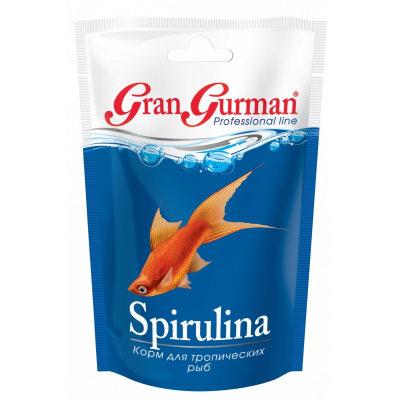 Купить Gran Gurman "Spirulina", корм для тропических рыб 30 гр Gran Gurman в Калиниграде с доставкой (фото)