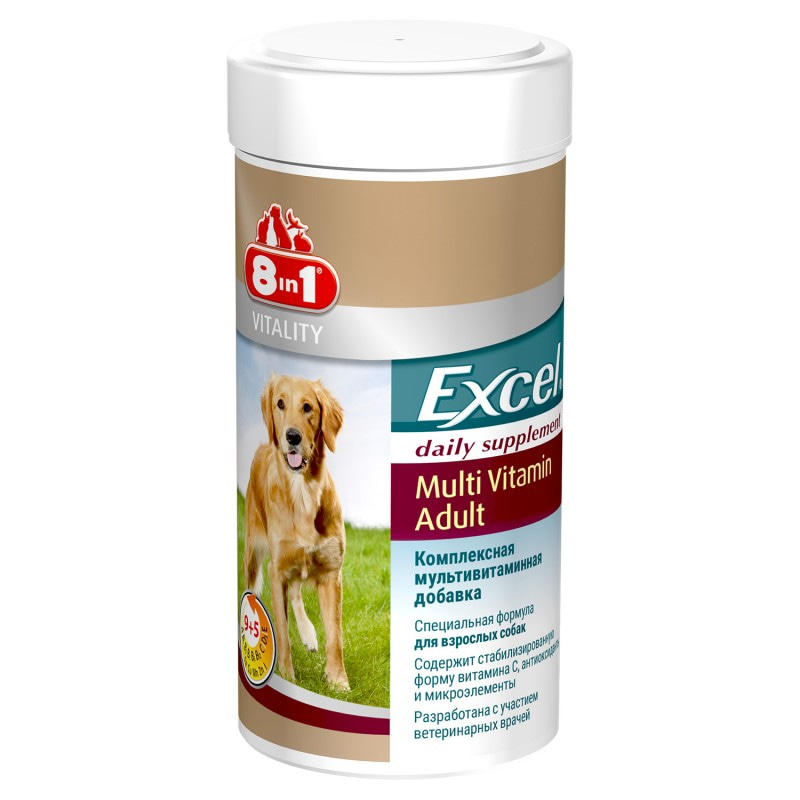 8 в 1 Эксель Мультивитамины для взрослых собак 70 таблеток