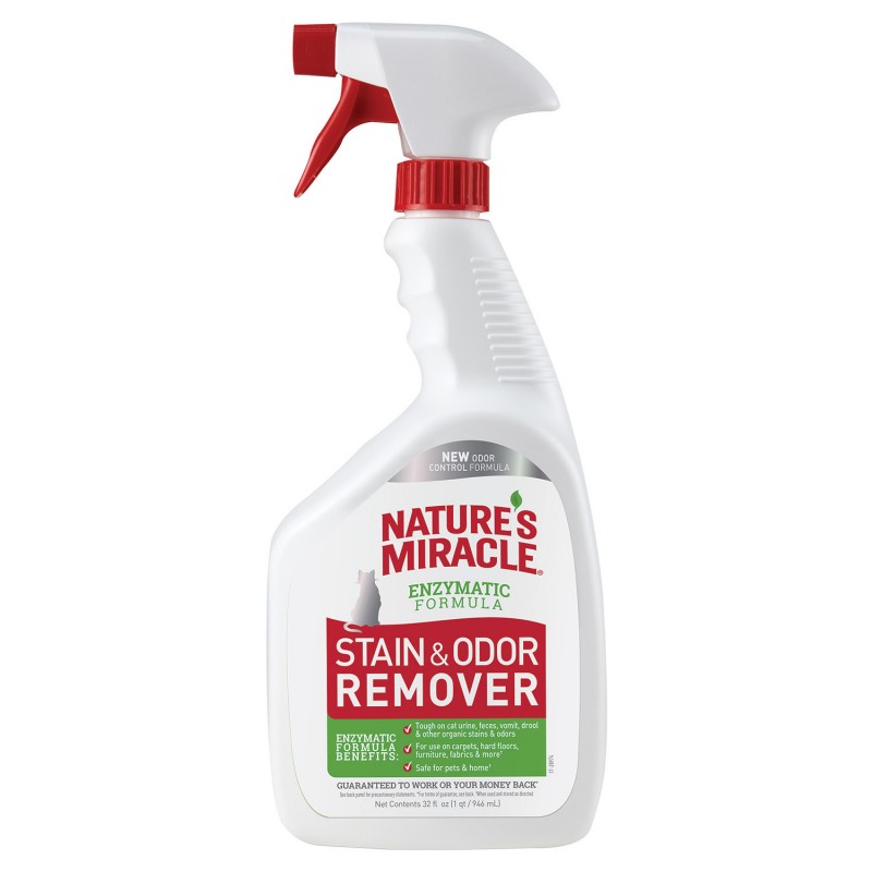 Nature's Miracle уничтожитель пятен и запахов от кошек NM Remover Spray спрей 945 мл