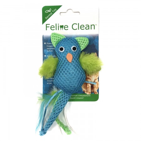 Feline Clean игрушка для кошек Dental Сова, хвост с перьями