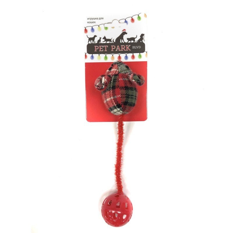 Aromadog Petpark игрушка для кошек Christmas Мышка Длинный хвост