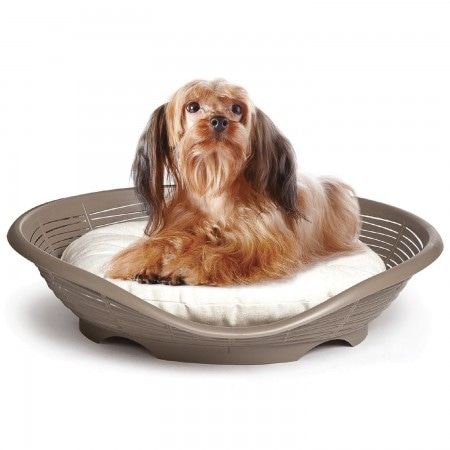 BAMA PET лежанка из ротанга с подушкой PASHA 48х46х11h см, коричневый