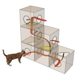 BAMA PET домик для кошек QUBLO 35x35x35h см, бежевый