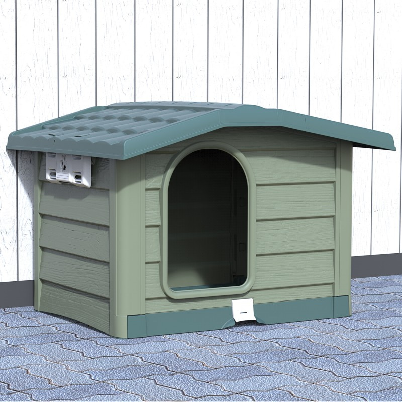 BAMA PET будка для собак BUNGALOW M 89х75х62h см, пластик, зеленая