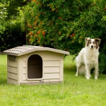 BAMA PET будка для собак BUNGALOW M 89х75х62h см, пластик, бежевая