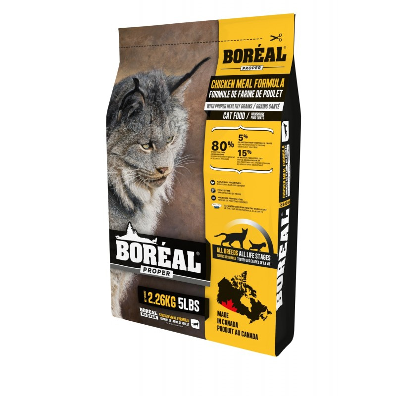 Низкозерновой сухой корм Boreal Proper с курицей для кошек всех пород 2,26 кг