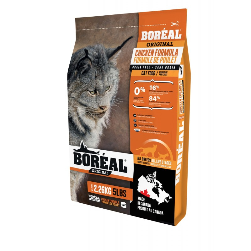 Беззерновой сухой корм Boreal Original с курицей для кошек всех пород 2,26 кг