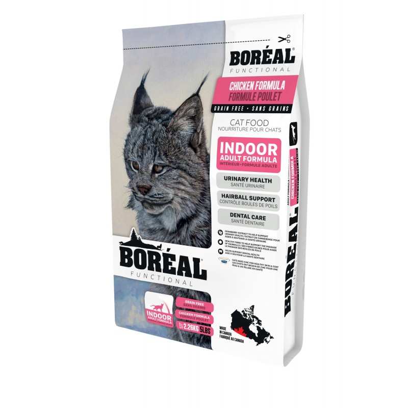 Беззерновой сухой корм Boreal Functional с курицей для кошек домашнего содержания всех пород 2,26 кг