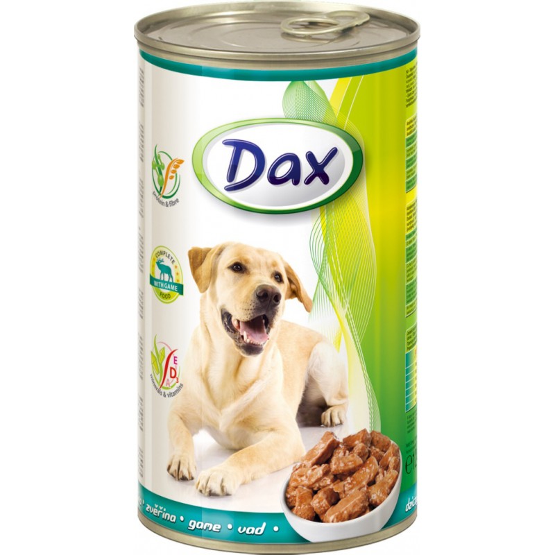 Корм консервированный "Dax" для собак, с дичью, 1,24 кг