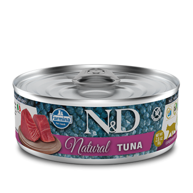 Купить Беззерновые консервы для кошек Farmina N&D Natural Tuna с тунцом 70 г Farmina в Калиниграде с доставкой (фото)