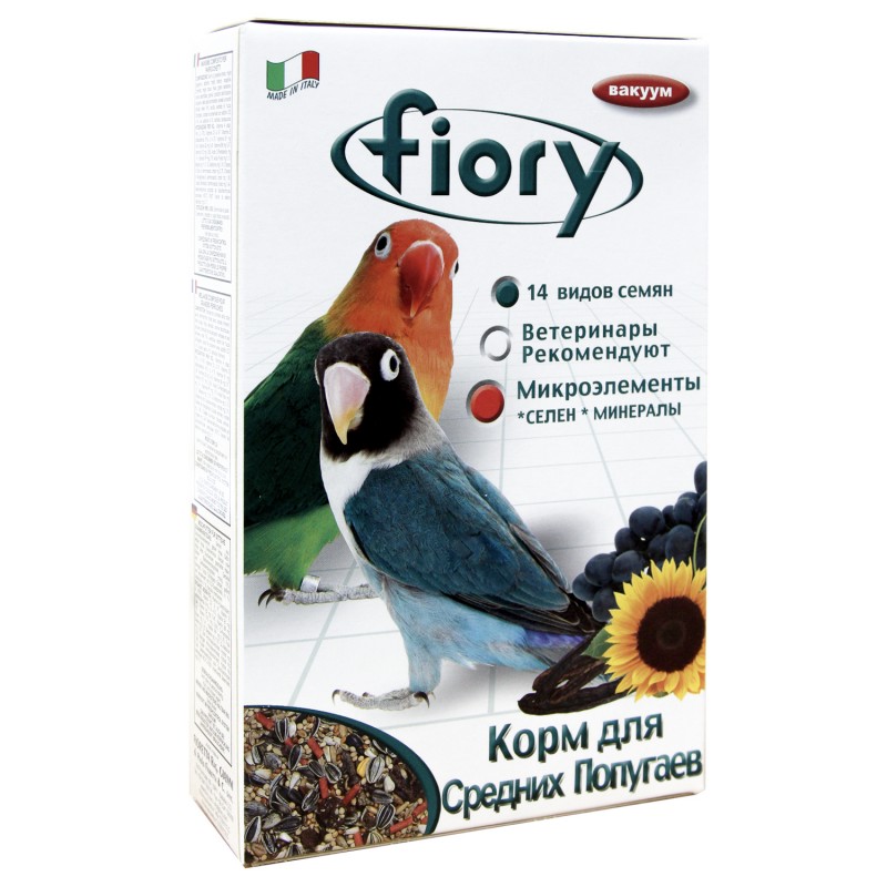 Купить FIORY корм для средних попугаев Parrocchetti African 800 г Fiory в Калиниграде с доставкой (фото)