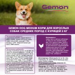 Сухой корм Gemon Dog Medium Adult with chicken для взрослых собак средних пород с курицей 3 кг