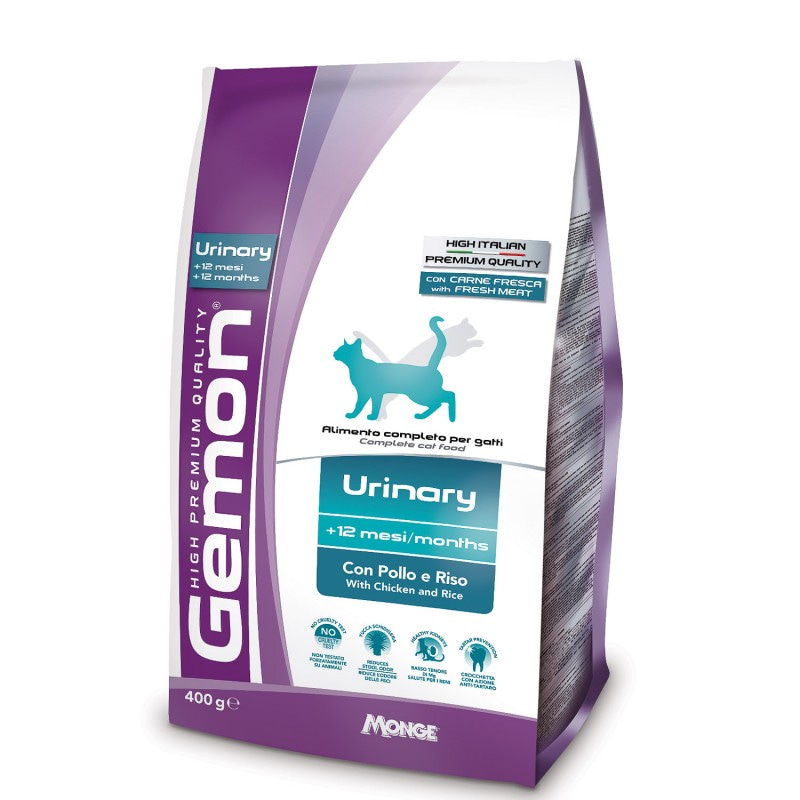 Сухой корм Gemon Cat Urinary для профилактики мочекаменной болезни для взрослых кошек с курицей и рисом 400г