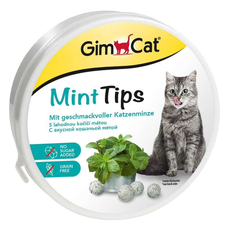 GIMCAT МинтТипс Лакомство витаминное для кошек с ароматной кошачьей мятой 200 г
