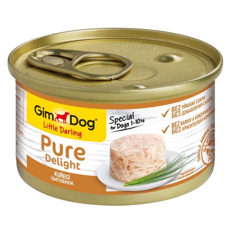 Влажный корм GimDog Pure Delight для собак из цыпленка 85 г