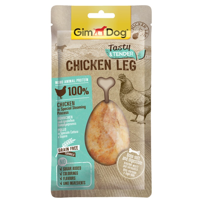 GimDog дополнительный консервированный корм (лакомство) для собак - куриная ножка 70 г