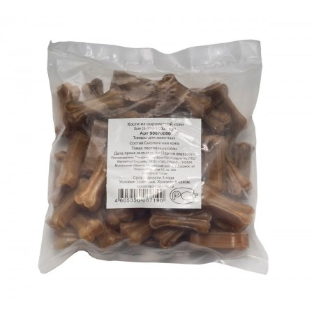 Лакомство для собак Каскад Кость из жил 5см (9-11гр.) 1шт 