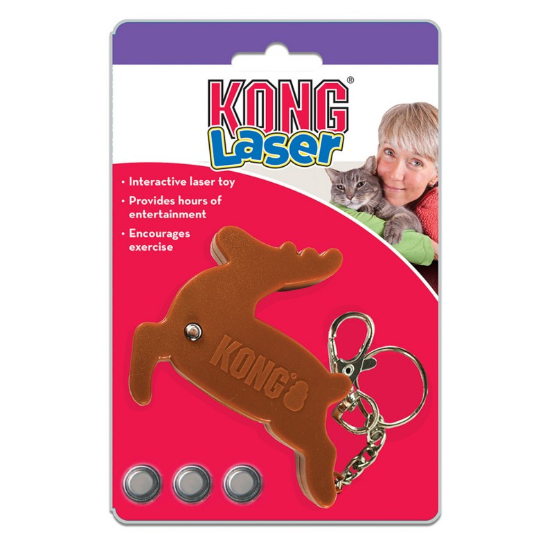 KONG Holiday игрушка для кошек Лазер в форме оленя, 8 см