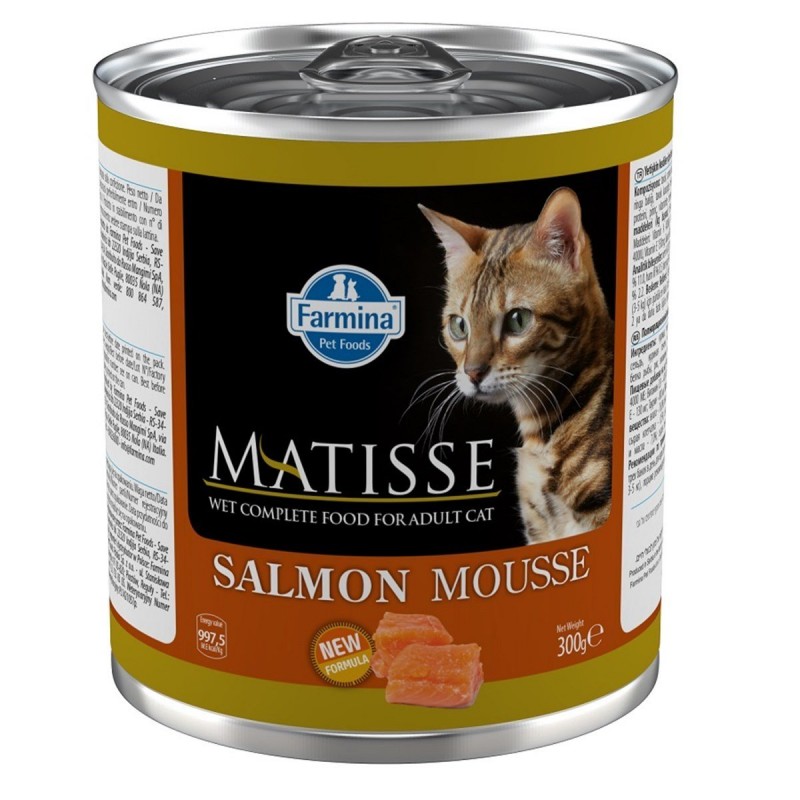 Корм влажный для кошек Farmina Matisse Salmon Mousse Матисс 300 гр с лососем мусс