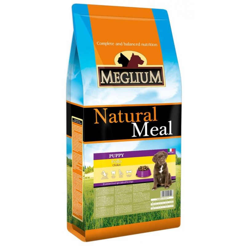 Сухой корм Meglium Puppy (28/16) с говядиной для щенков, беременных и кормящих собак всех пород 15 кг