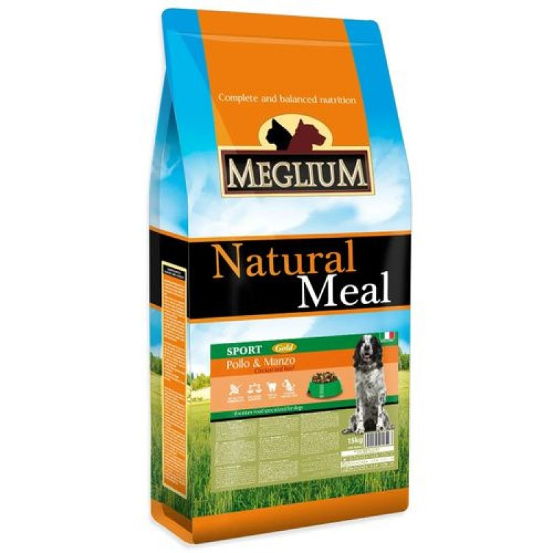 Сухой корм Meglium Sport Gold (29/18) с говядиной для взрослых собак всех пород c высокой физической нагрузкой 15 кг