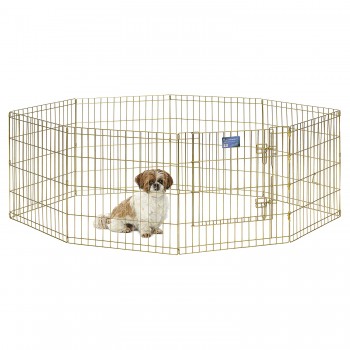 MidWest вольер 8 панелей 61х61h см с дверью позолоченный цинк