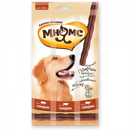 Мнямс Лакомые палочки с говядиной для собак