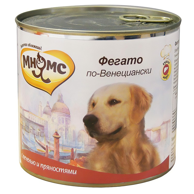 Мнямс консервы для собак Фегато по-венециански (телячья печень с пряностями) 600 г