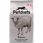 Купить Корм сухой Petdiets для собак средних пород, ягненок, 18 кг Petdiets в Калиниграде с доставкой (фото)