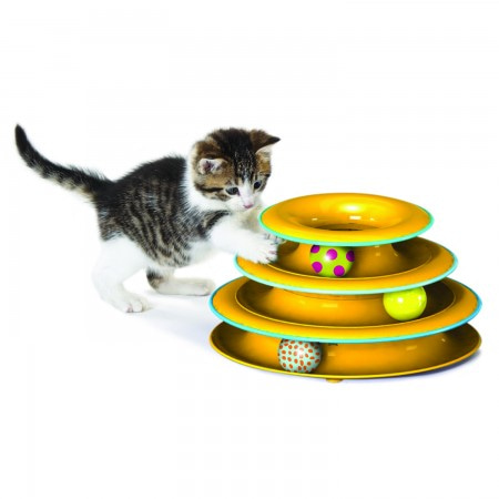 Petstages игрушка для кошек Трек 3 этажа основание 24 см