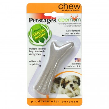 Petstages игрушка для собак Deerhorn, с оленьими рогами 9 см очень маленькая