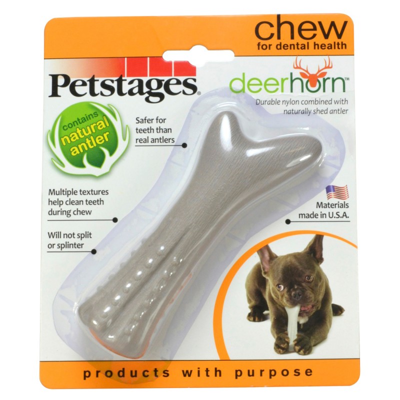 Купить Petstages игрушка для собак Deerhorn, с оленьими рогами 12 см маленькая Petstages в Калиниграде с доставкой (фото)