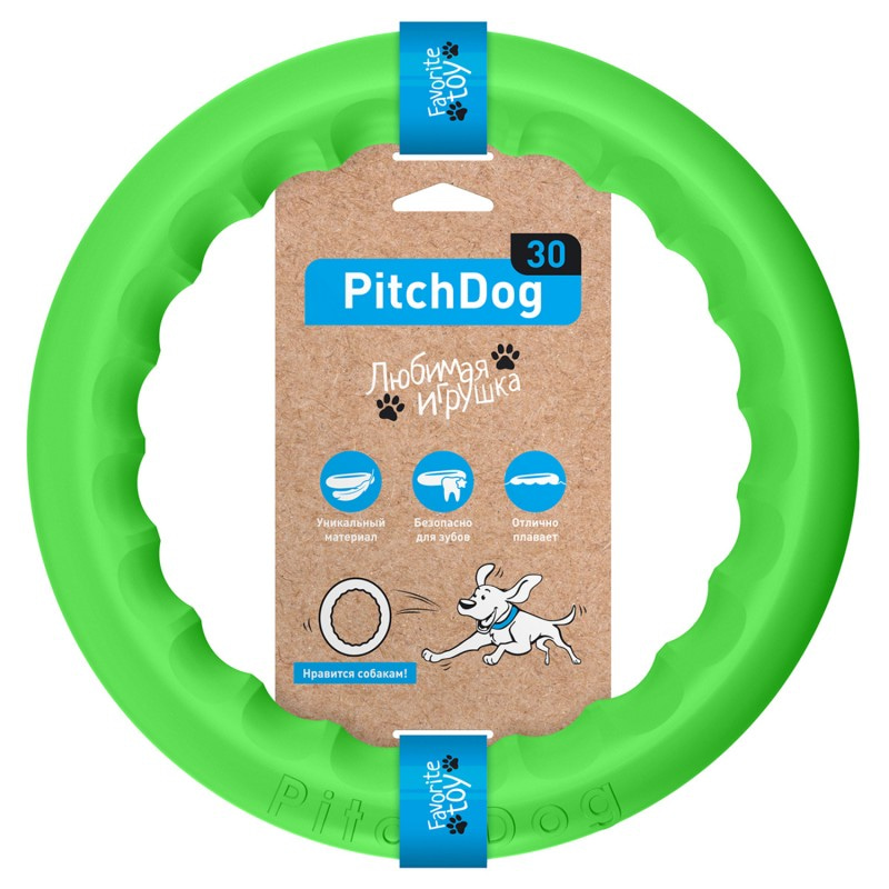 Купить PitchDog 30 - Игровое кольцо для аппортировки собак d 28 зеленое PitchDog в Калиниграде с доставкой (фото)